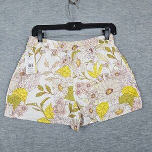 VOLCOM Girl's Happy Clouds Floral Printed Pockets Short Size XL (14/16)